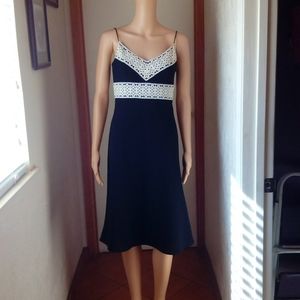 Ann Taylor Black and Cream Formal dress Vintage